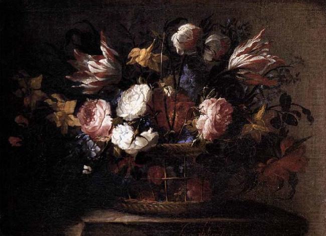 Still-Life with a Basket of Flowers, Arellano, Juan de